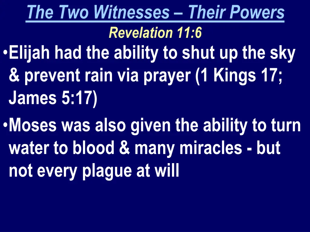 the two witnesses their powers revelation