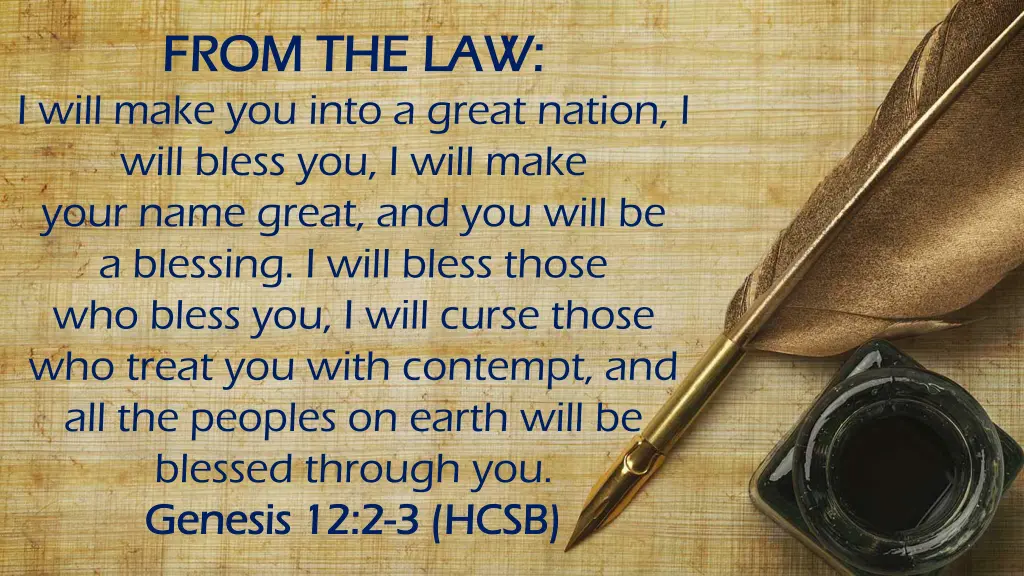 from the law from the law i will make you into