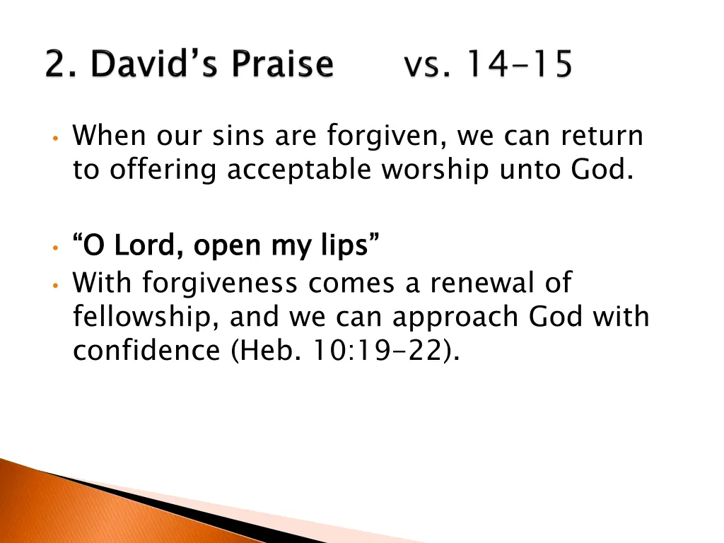 when our sins are forgiven we can return