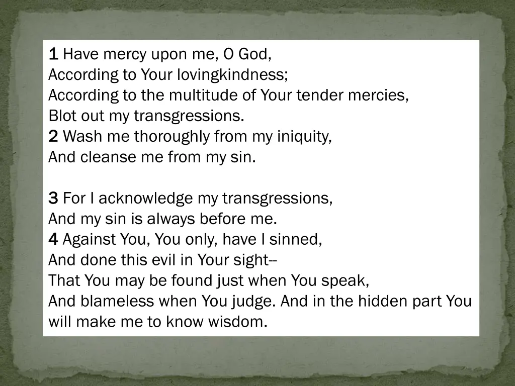 1 1 have mercy upon me o god according to your