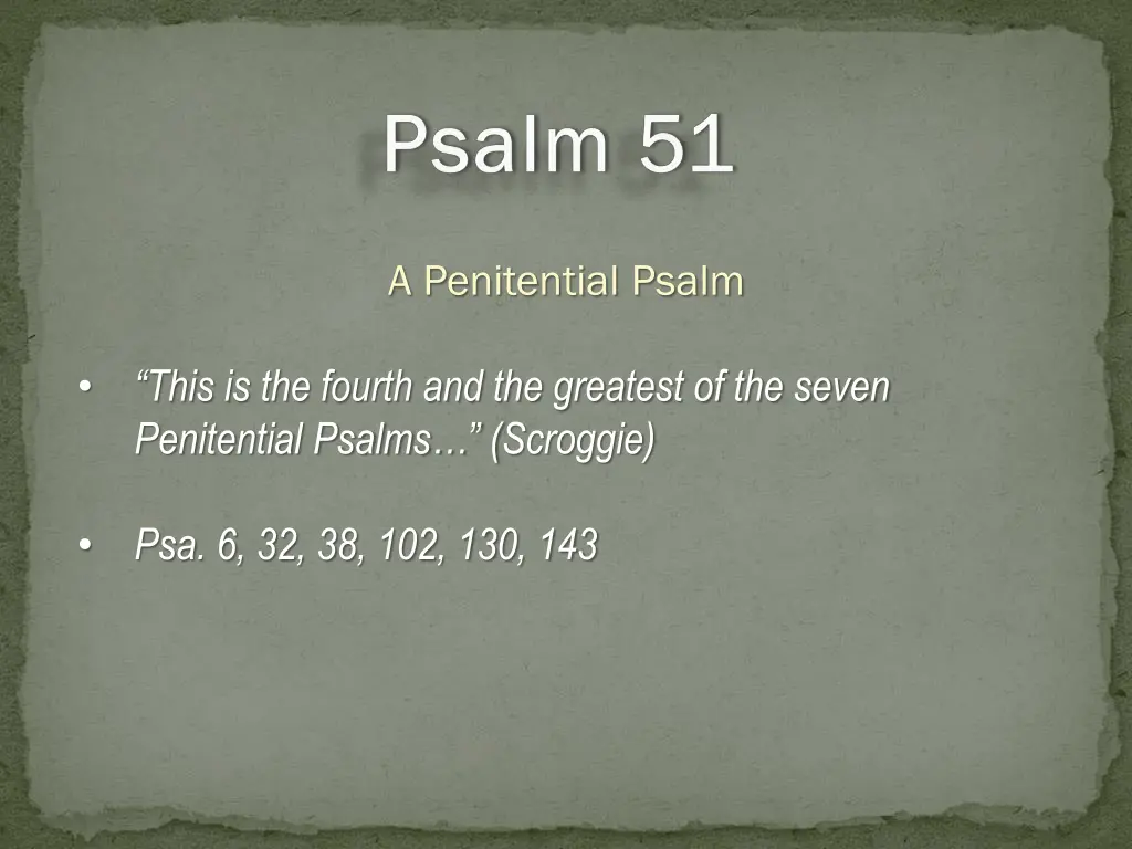 a penitential psalm
