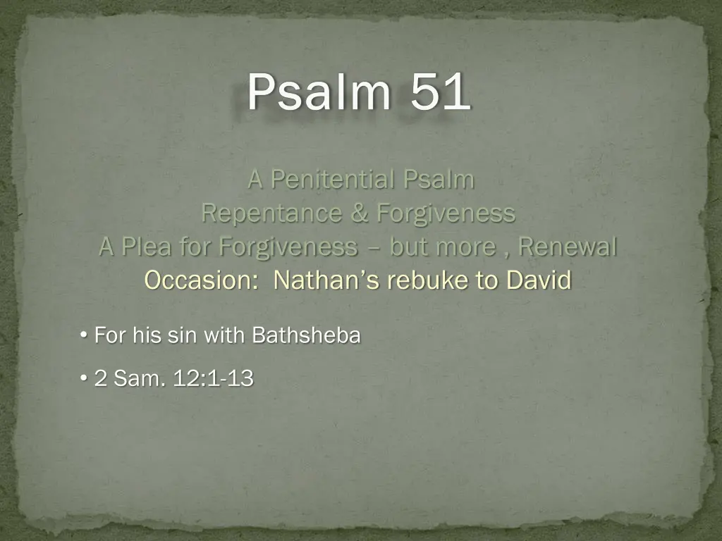 a penitential psalm repentance forgiveness a plea 1