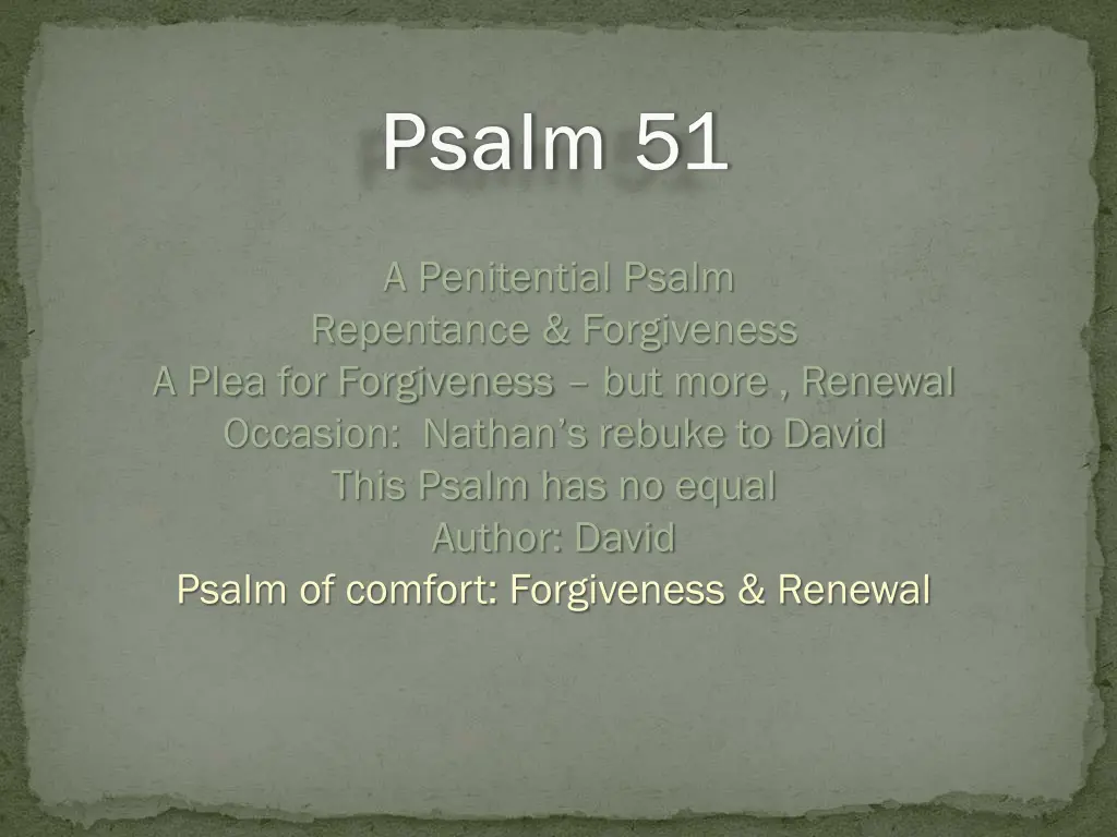 a penitential psalm repentance forgiveness a plea 4