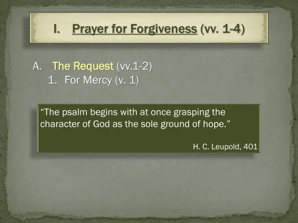 i prayer for forgiveness vv 1 4 1