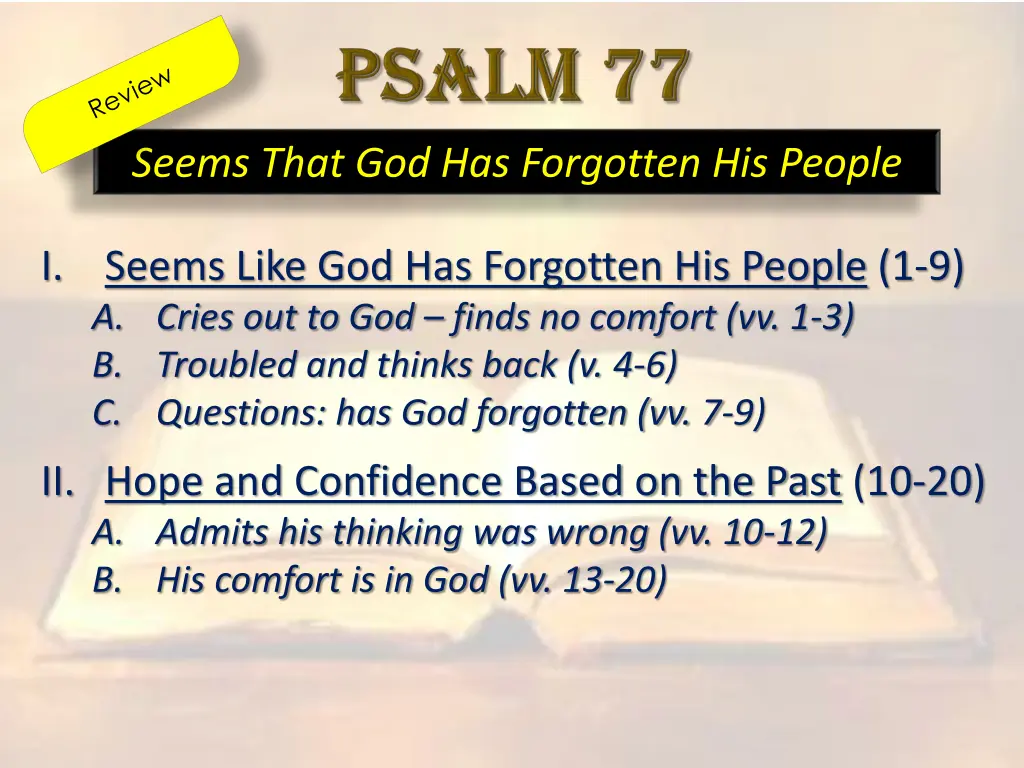 seems that god has forgotten his people