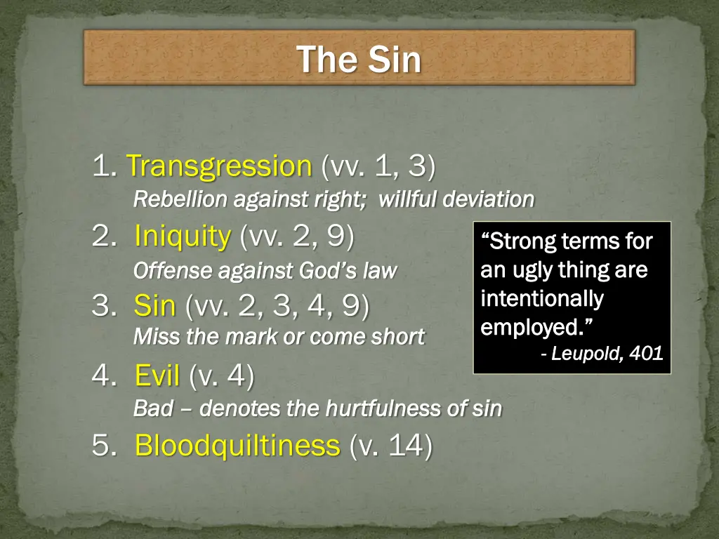 the sin