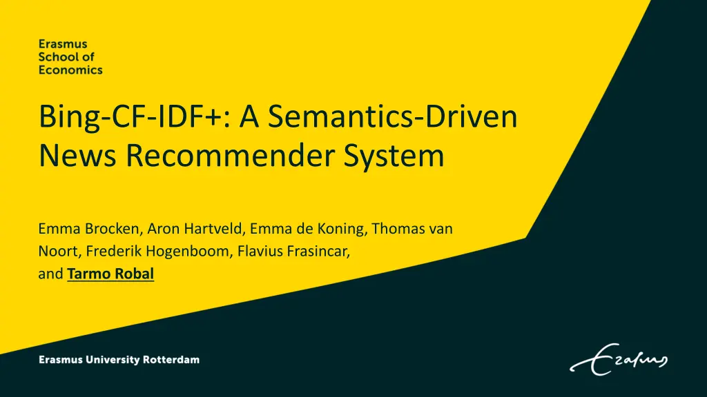 bing cf idf a semantics driven news recommender