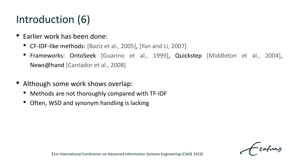 introduction 6 earlier work has been done