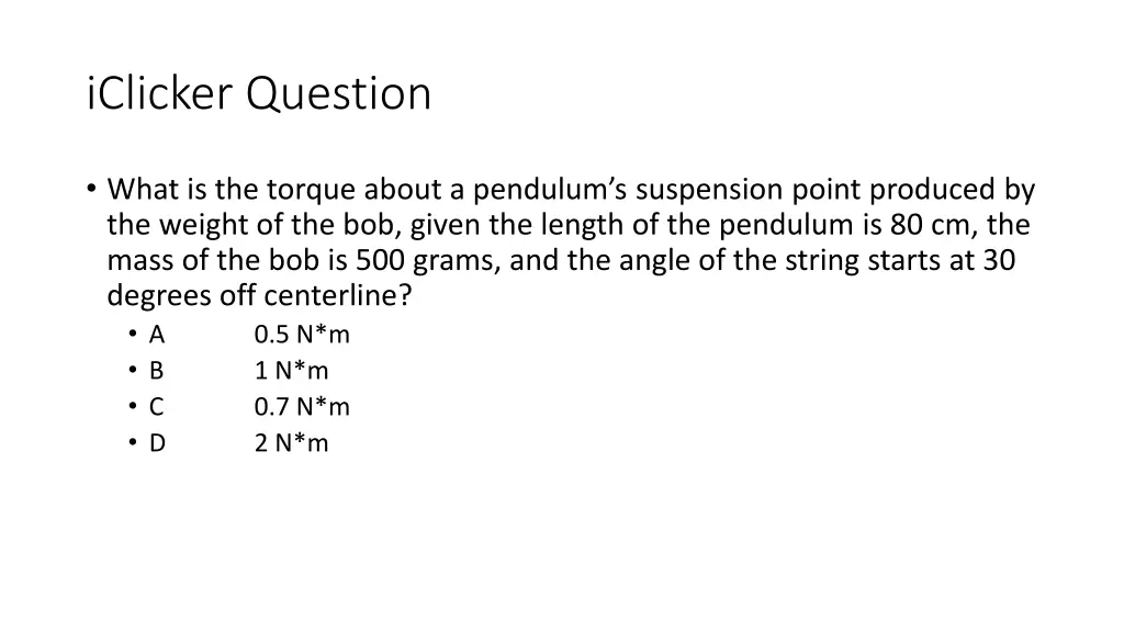 iclicker question 2