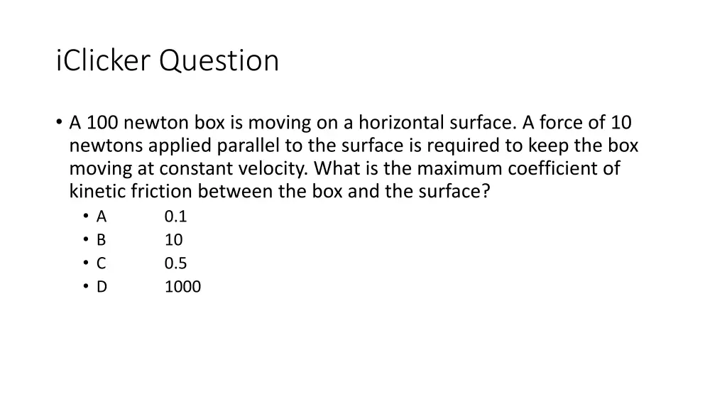iclicker question 12