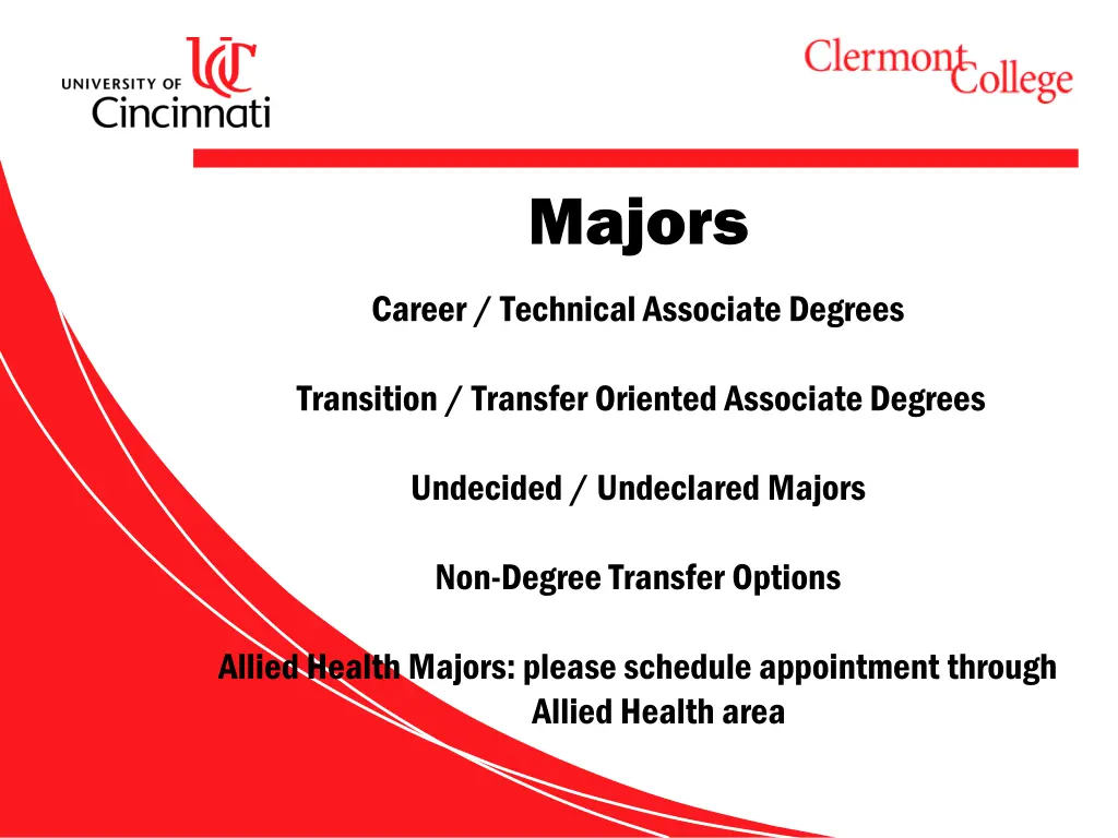 majors