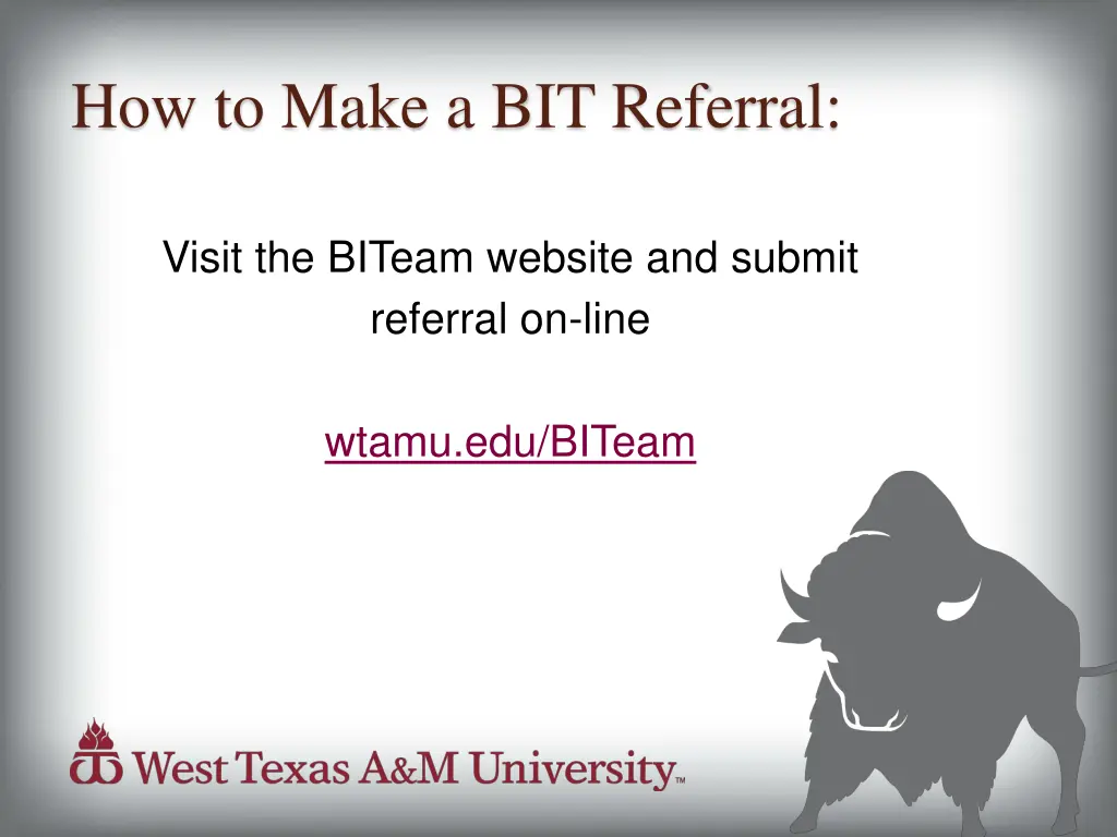 how to make a bit referral