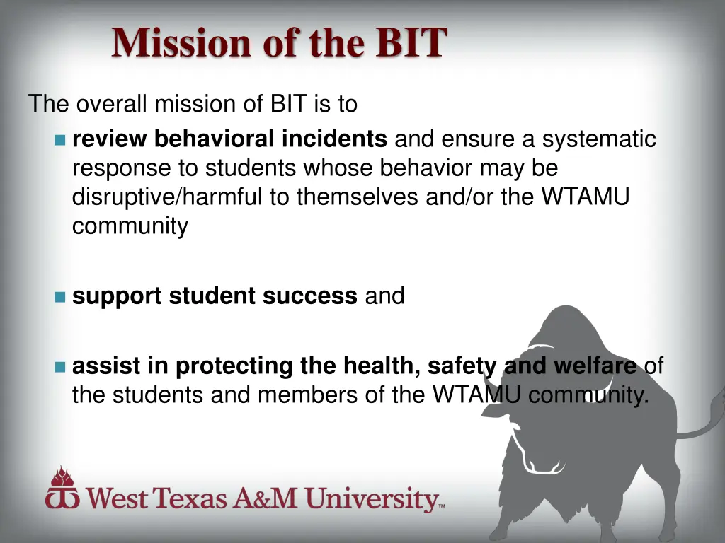 mission of the bit