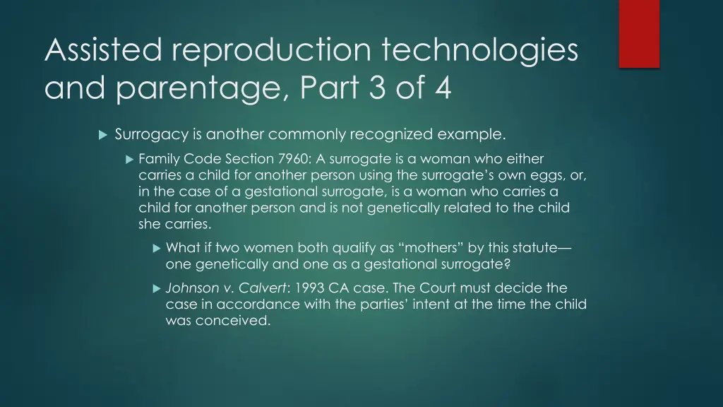 assisted reproduction technologies and parentage 2