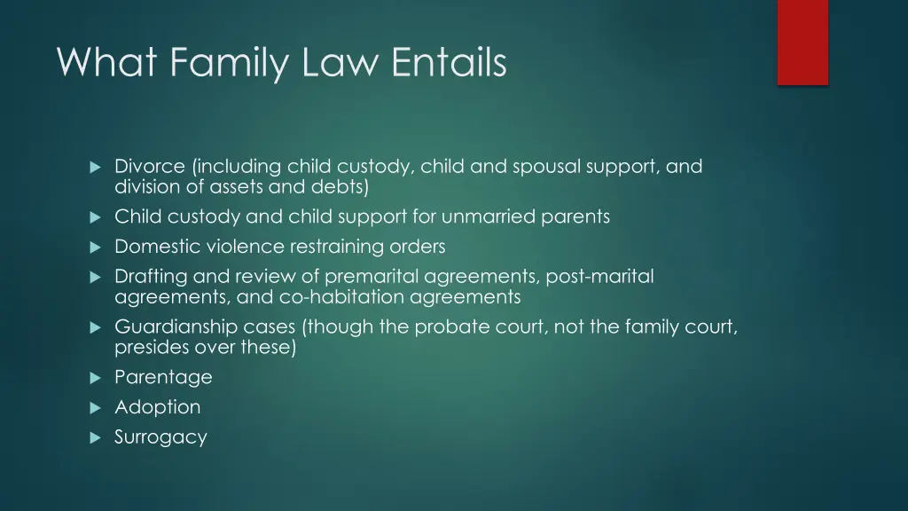 what family law entails