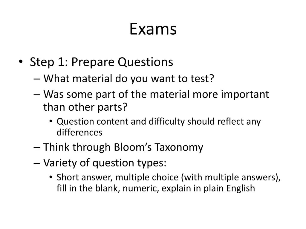 exams