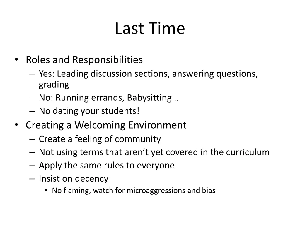 last time
