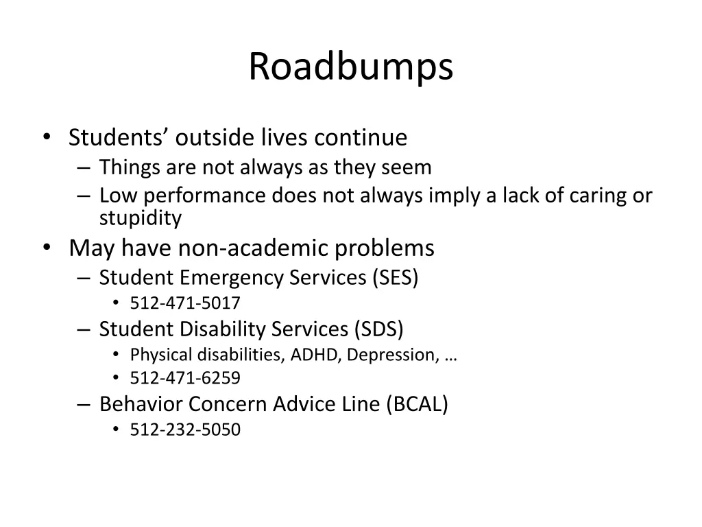 roadbumps