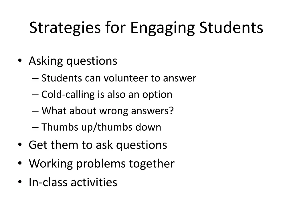 strategies for engaging students