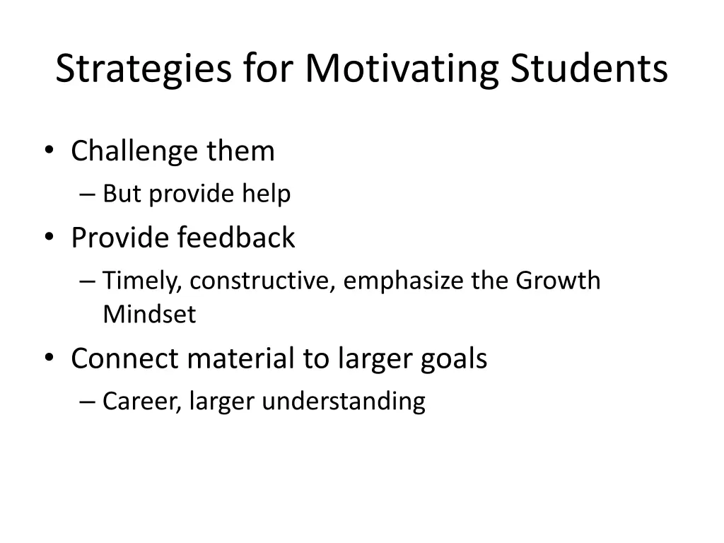 strategies for motivating students 3