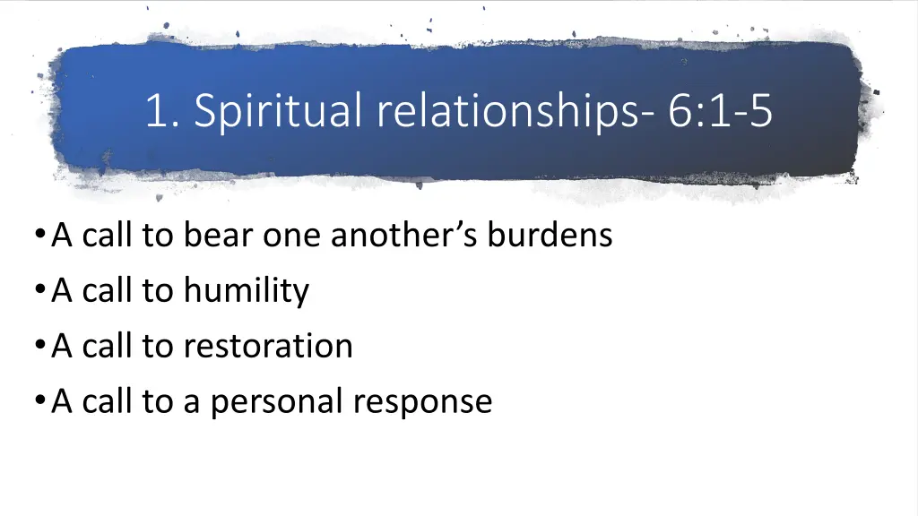 1 spiritual relationships 6 1 5