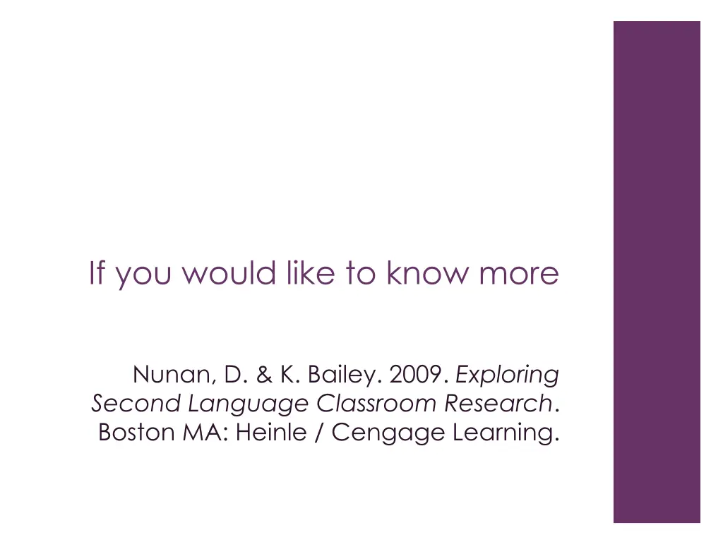 if you would like to know more