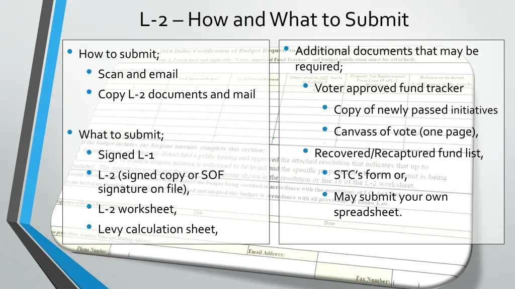 l 2 how and what to submit