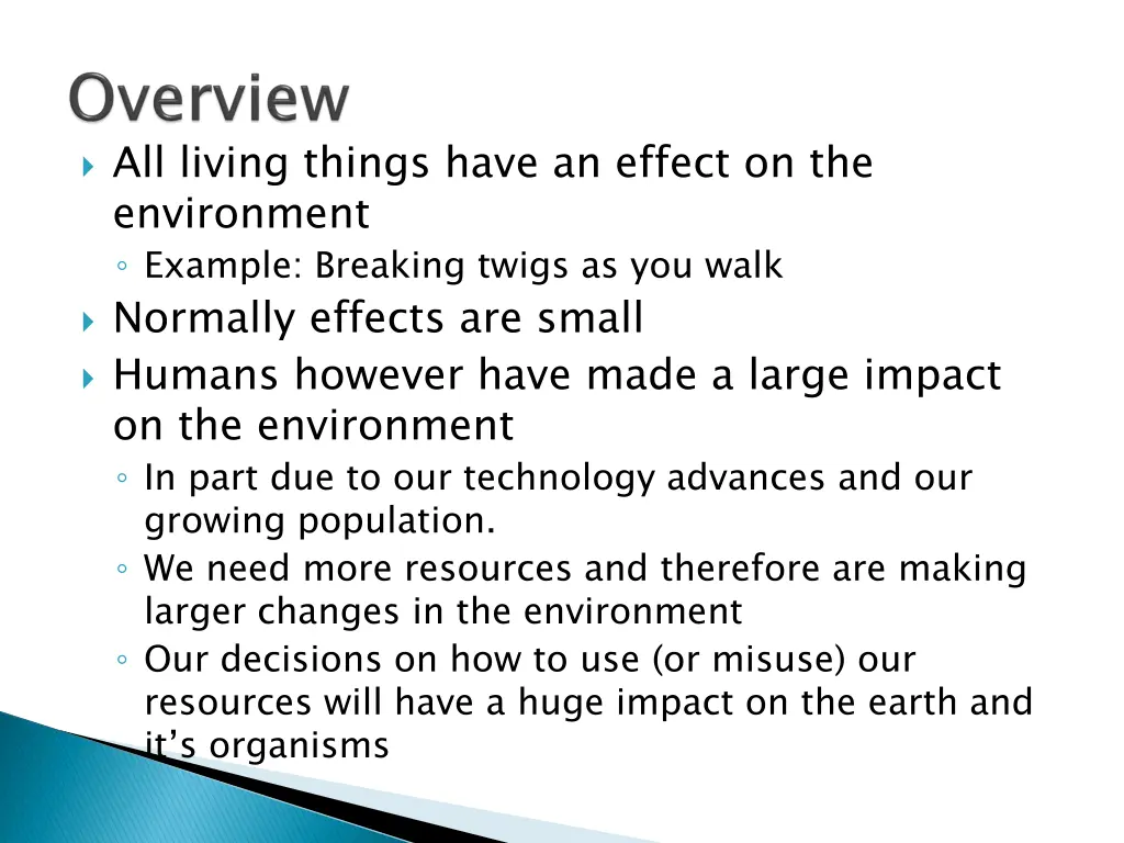 all living things have an effect