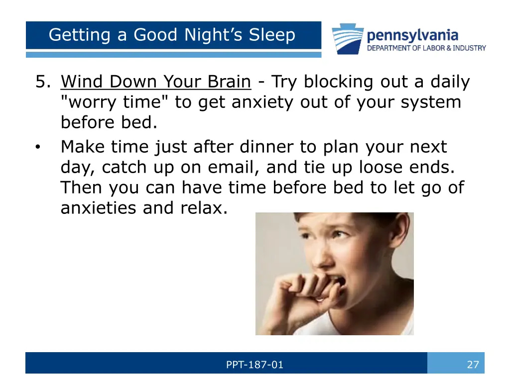 getting a good night s sleep 4
