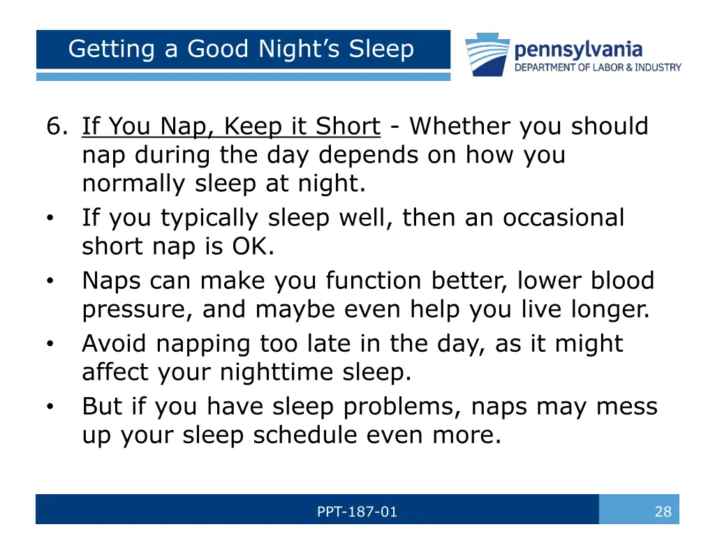 getting a good night s sleep 5
