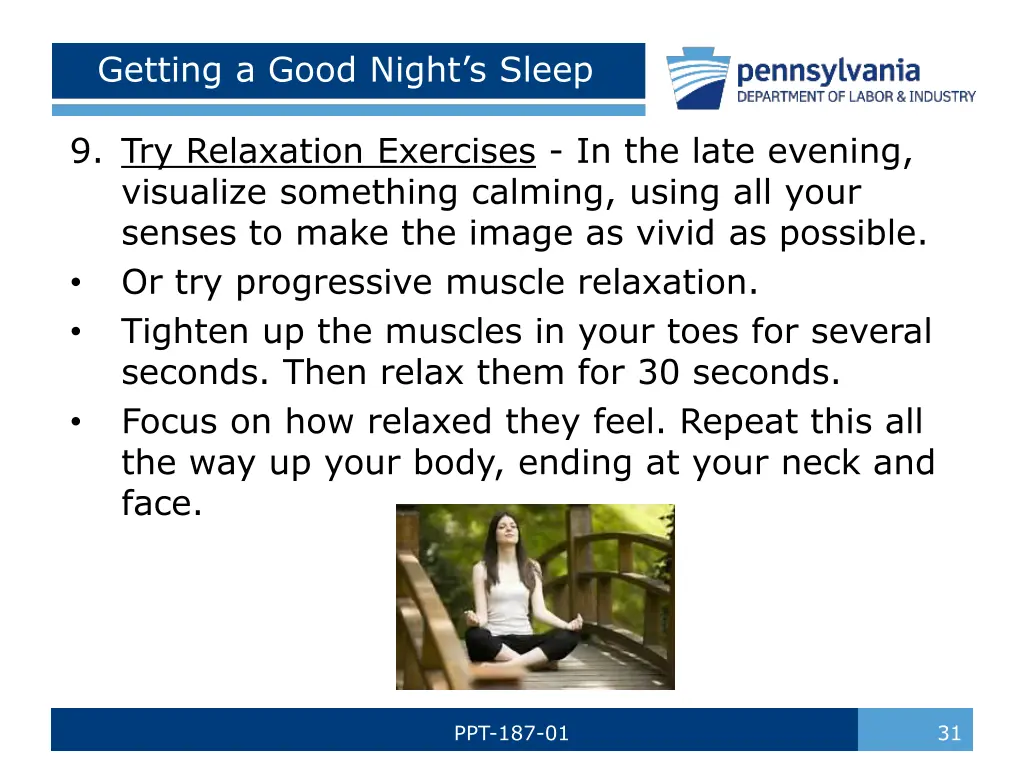 getting a good night s sleep 8