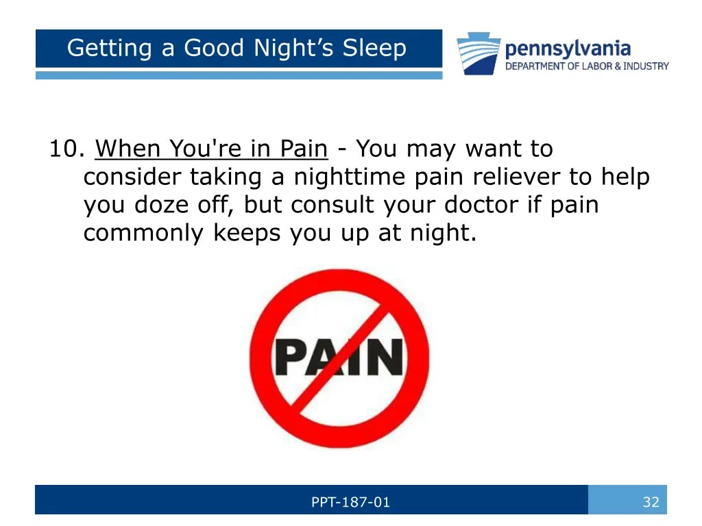 getting a good night s sleep 9