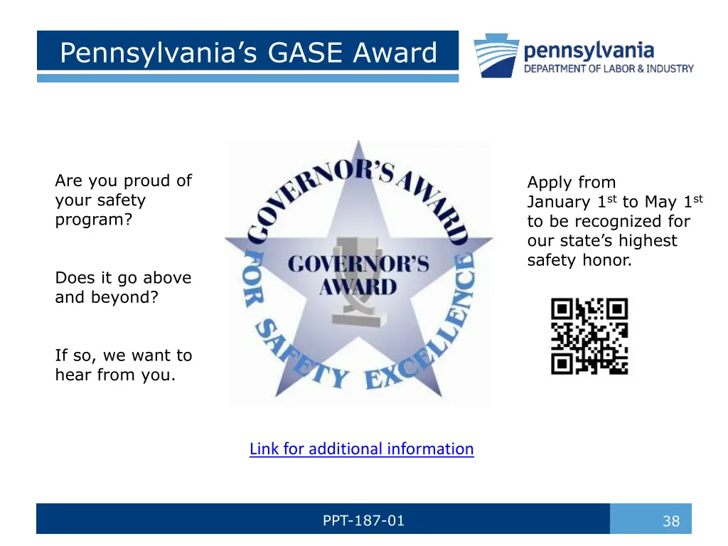 pennsylvania s gase award