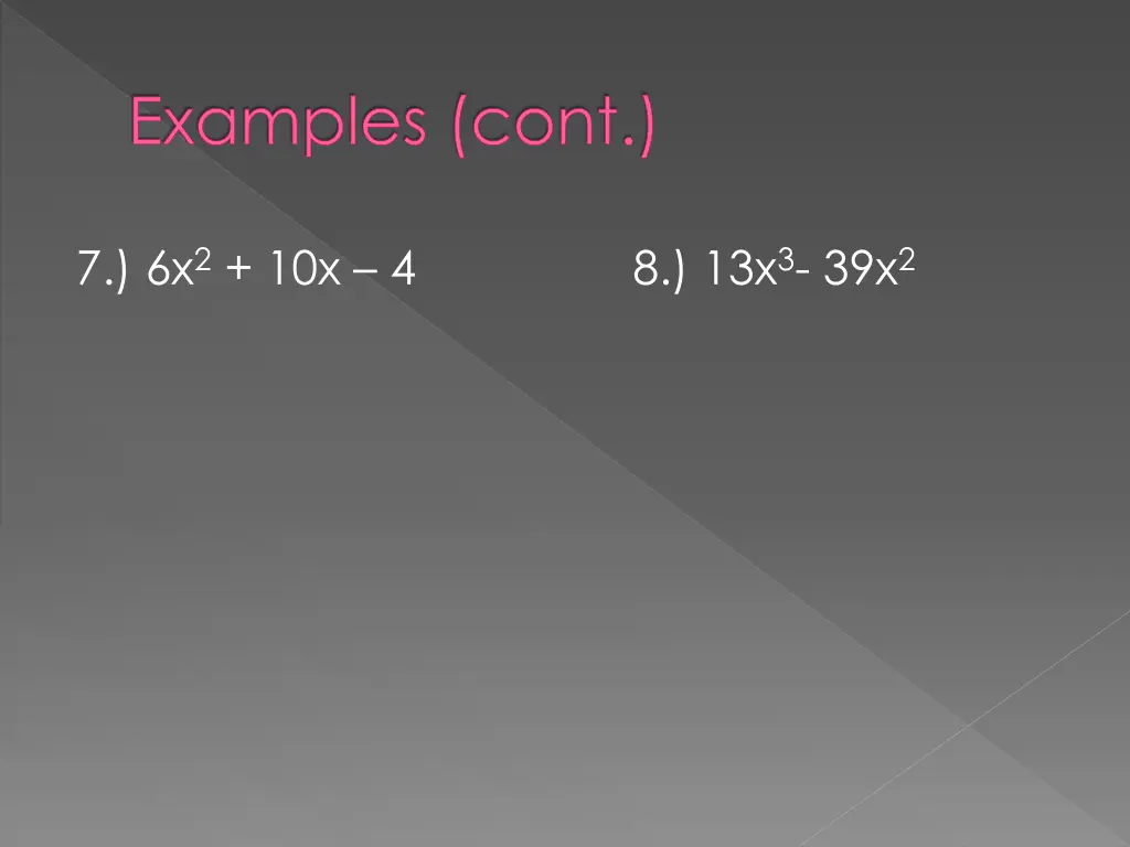 examples cont 3