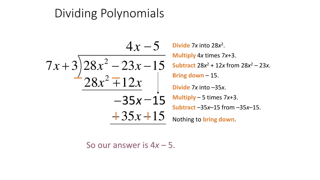 dividing polynomials 1