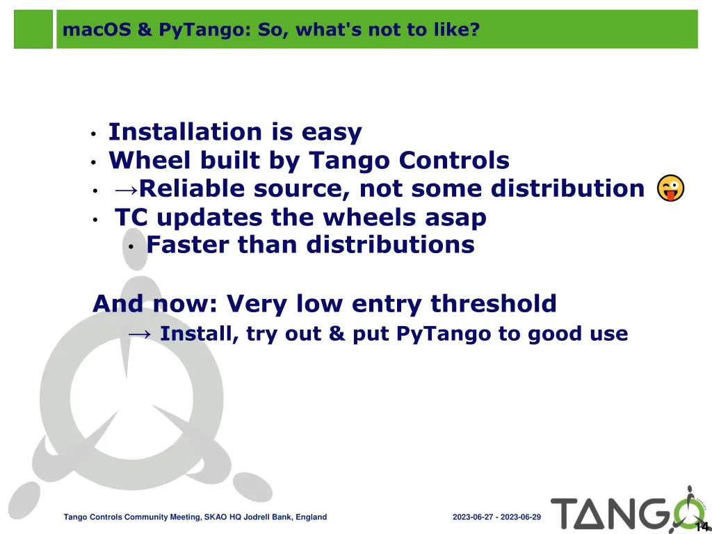 macos pytango so what s not to like