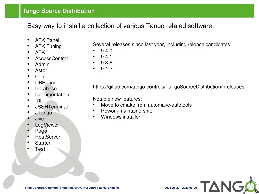 tango source distribution