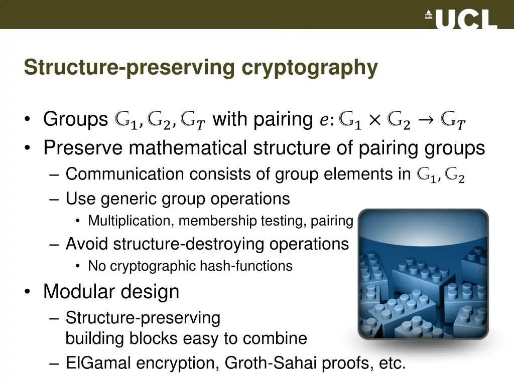 structure preserving cryptography