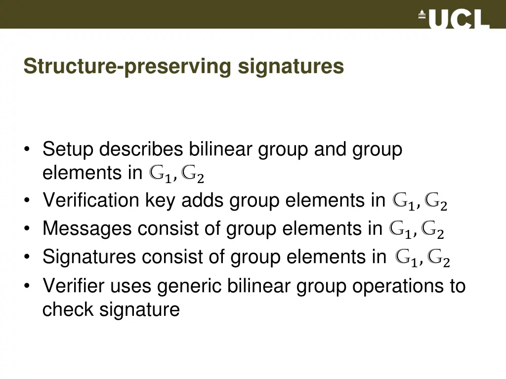 structure preserving signatures