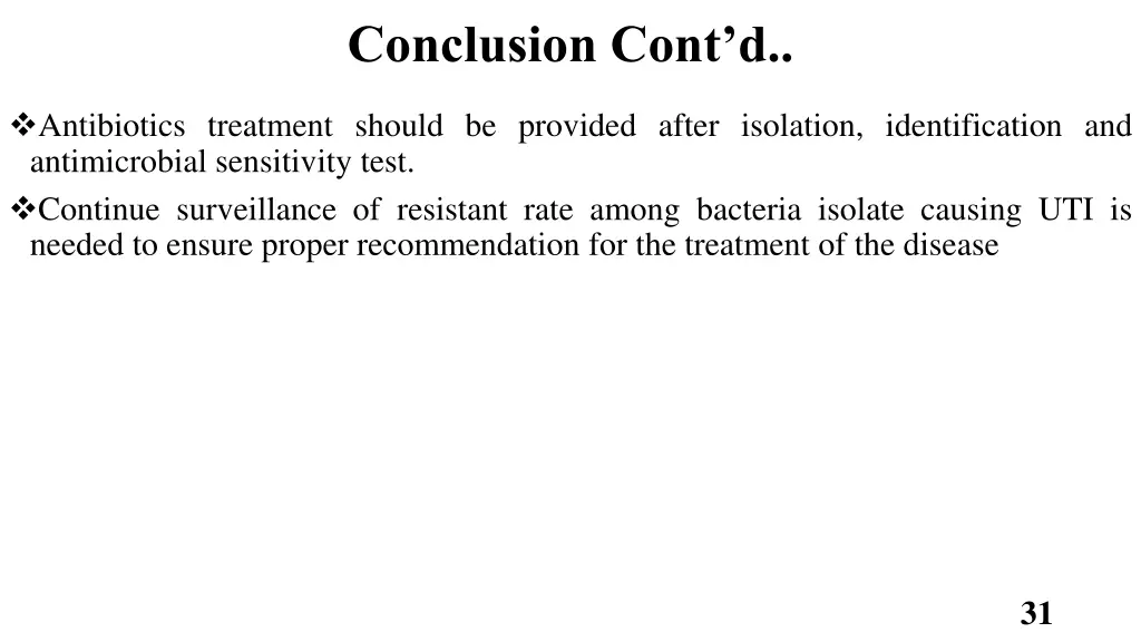 conclusion cont d