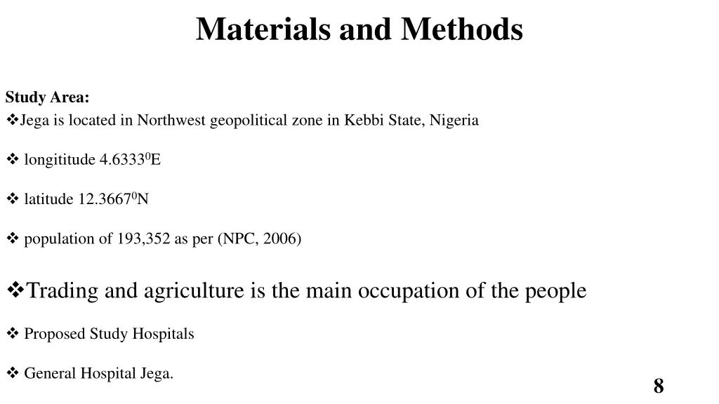 materials and methods
