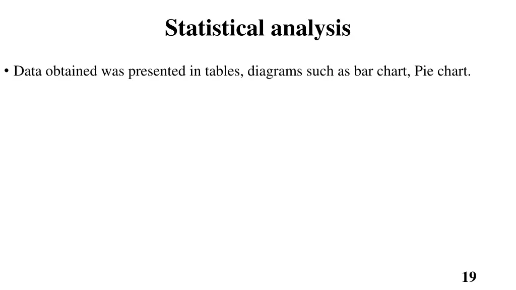 statistical analysis