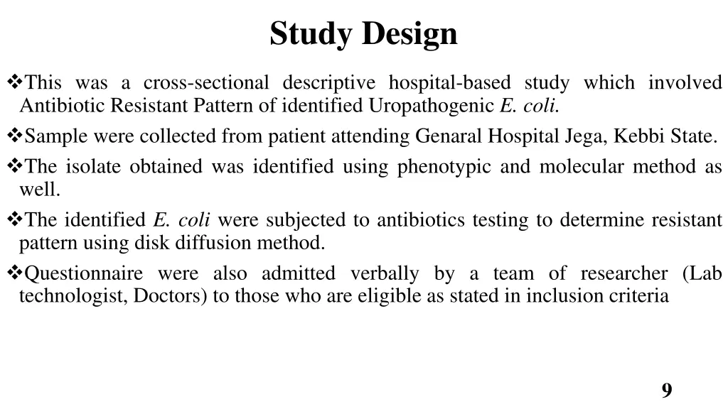 study design