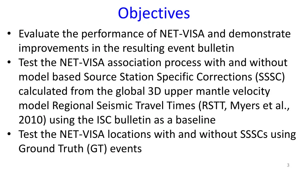 objectives