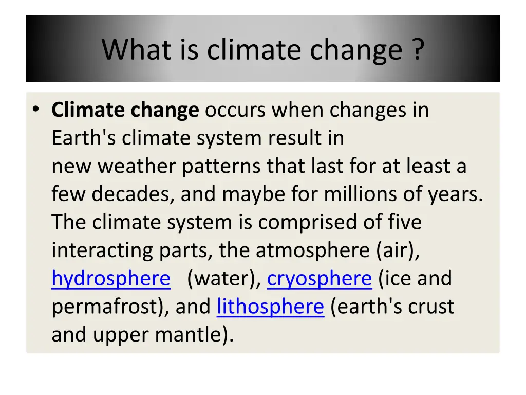 what is climate change