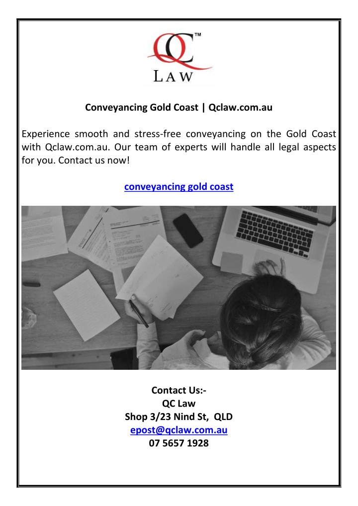 conveyancing gold coast qclaw com au
