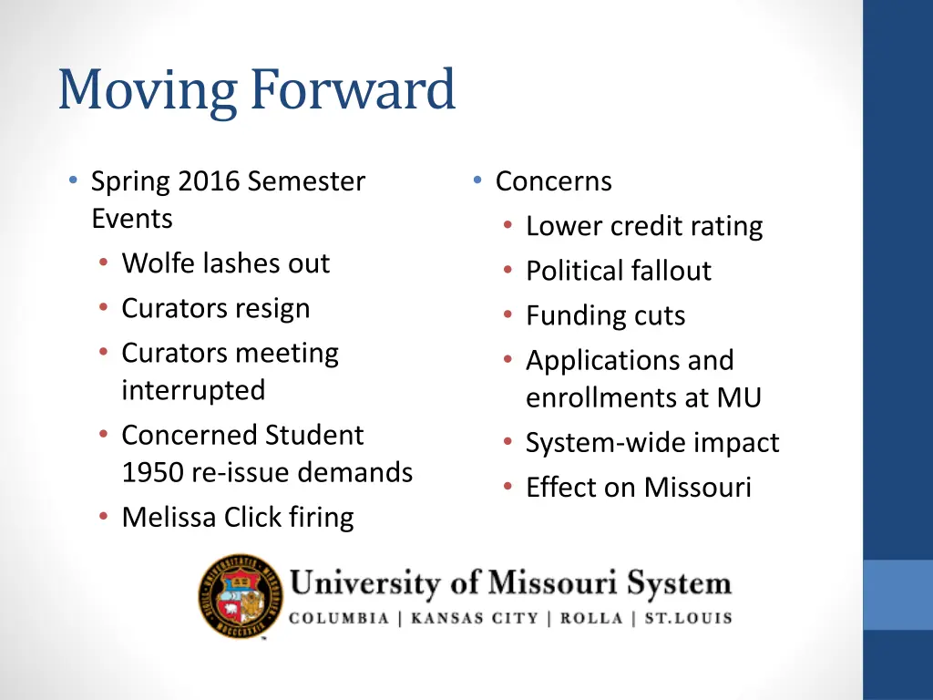 moving forward