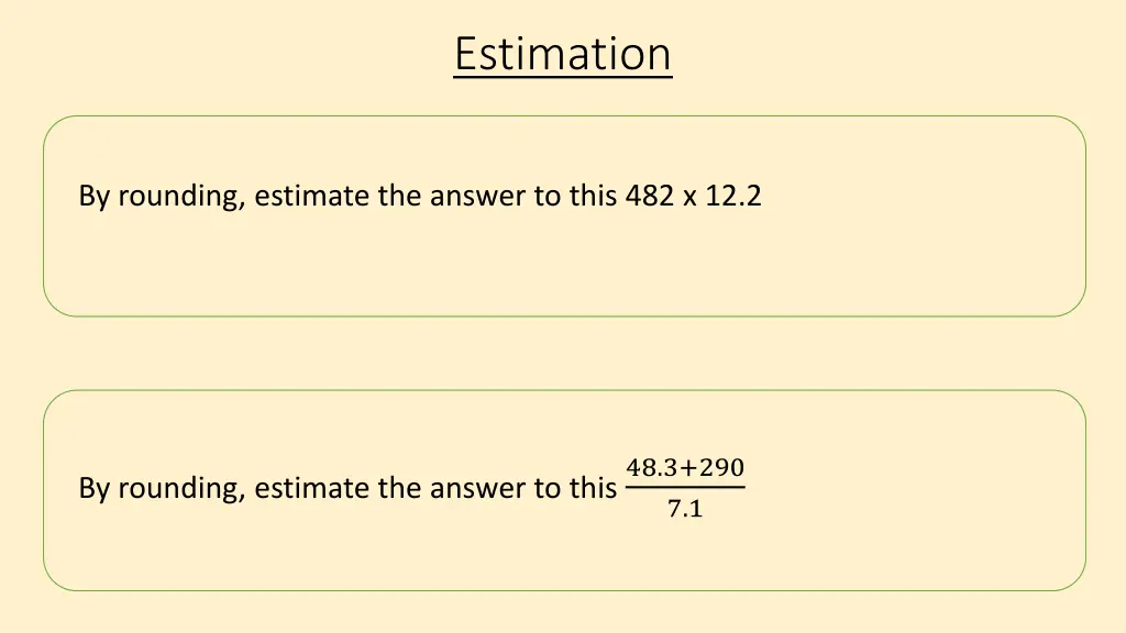 estimation