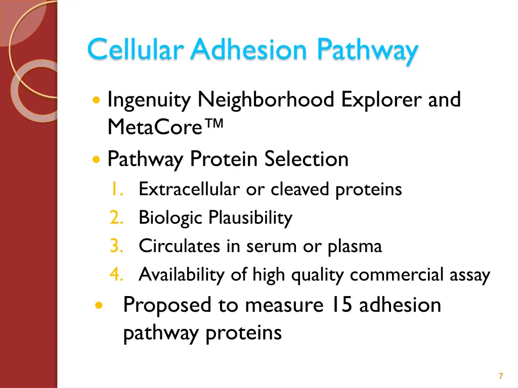 cellular adhesion pathway