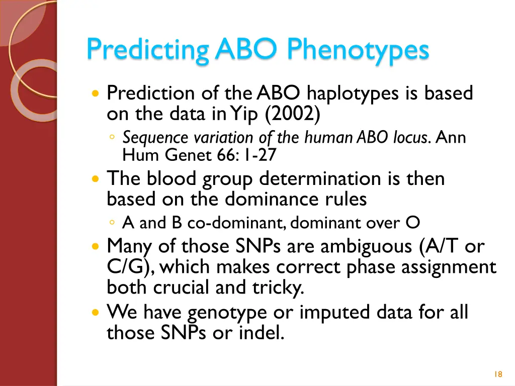 predicting abo phenotypes